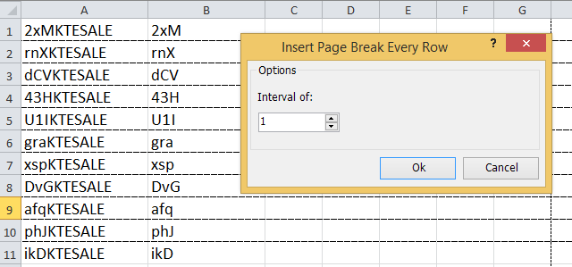 doc insert page break every row