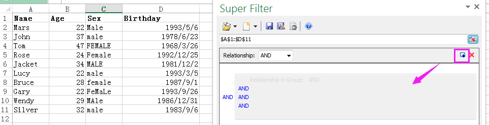 doc filter case 2