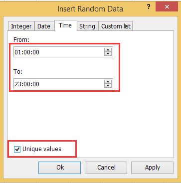 doc randomize unique 5