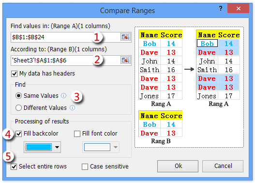 doc highlight row by other column 2