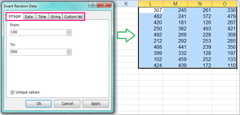 doc generate random numbers