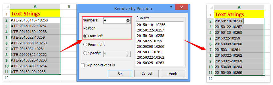 module remove by position 6