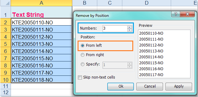 doc remove prefix 6