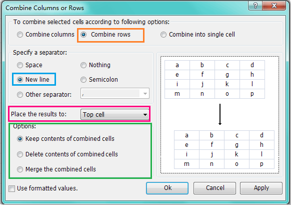 doc combine with line break 9