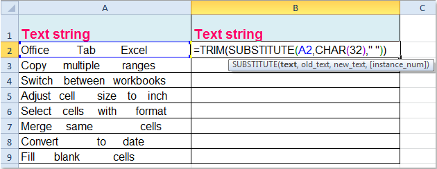 doc replace multiple spaces 2