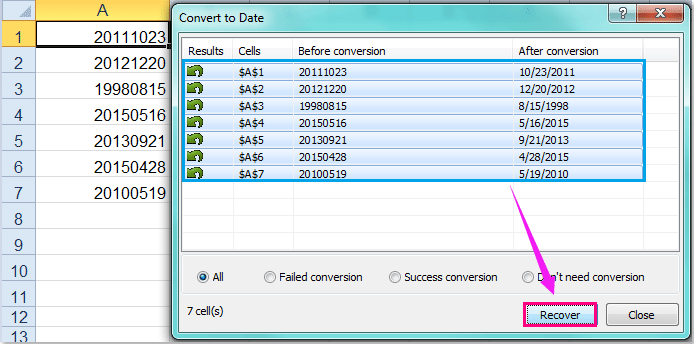 doc convert to normal date 12