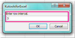 doc insert rows at intervals 2