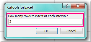 doc insert rows at intervals 3