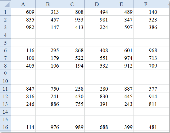 doc insert rows at intervals 4