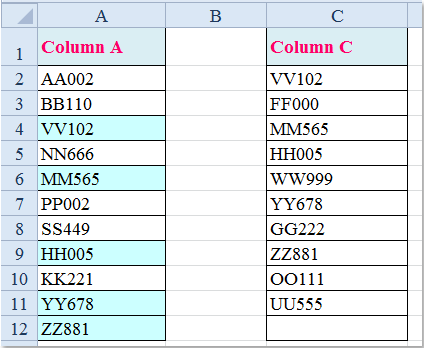 doc check if in another column 7