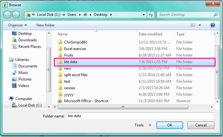 doc list files in folder subfolder 2