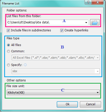 doc list files in folder subfolder 6