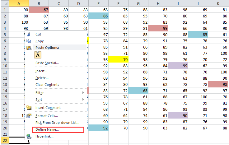 doc count shaded cells 1