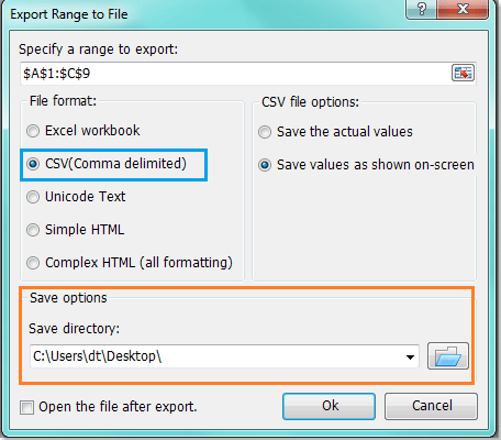 doc export range to csv 4