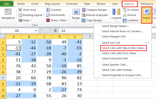 doc largest negative 5