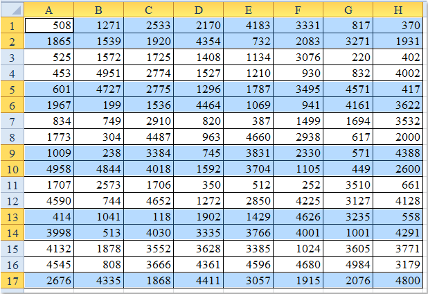 doc highlight every nth row 10