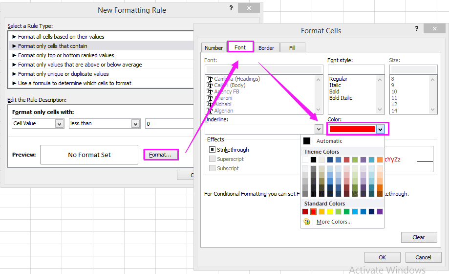 doc change font color based on cell value 3