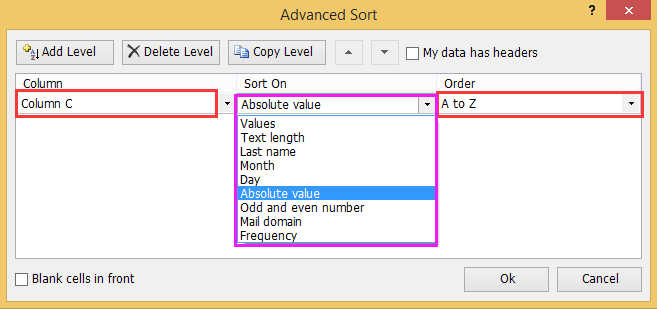 doc sort column keep intact row 6