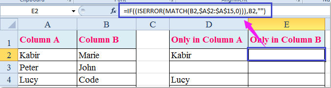 doc compare and list unique 4