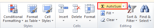 doc sum each column 4