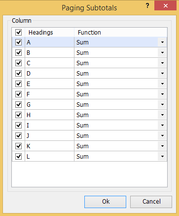 doc sum each column 13