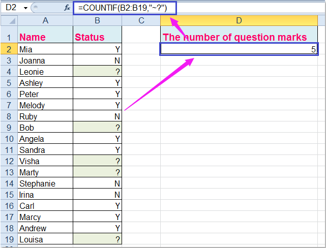 doc count question marks 1