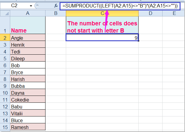 doc count begin with 2