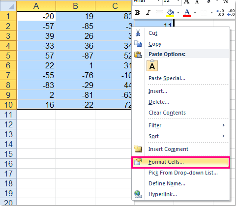 doc hide negative numbers 6