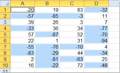 doc hide negative numbers 10