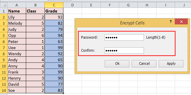 doc hide cell value 6