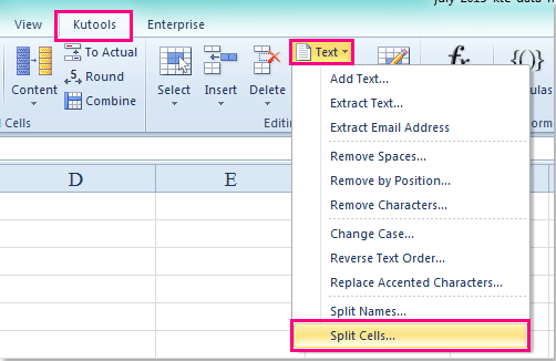 doc split cells multiple col rows 8