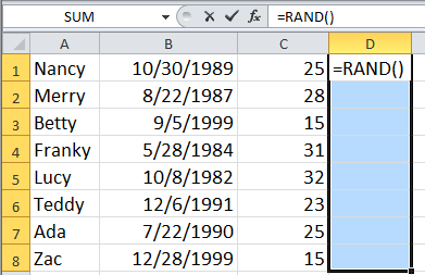 doc shuffle rows 3