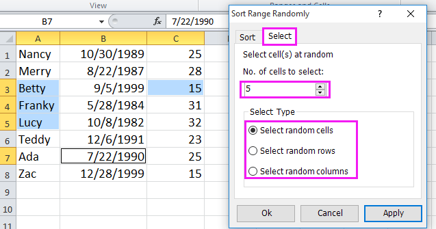 doc shuffle rows 15