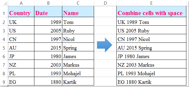 doc add space in concatenate 1