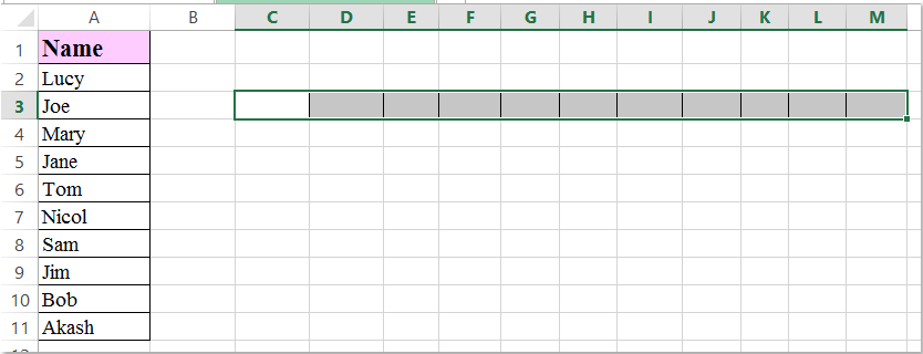 doc move cells horizontal 2