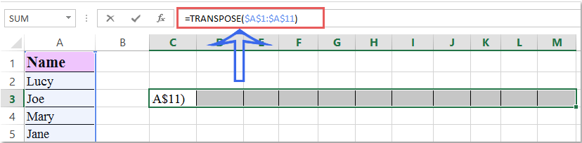 doc move cells horizontal 3