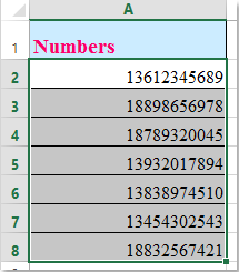 doc add space between number 7