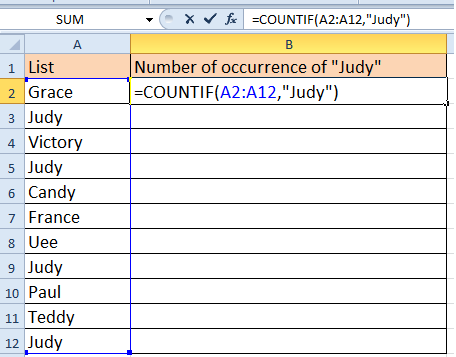 doc count word in a column 2