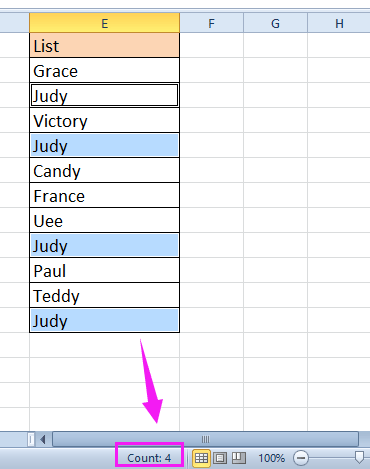 doc count word in a column 7