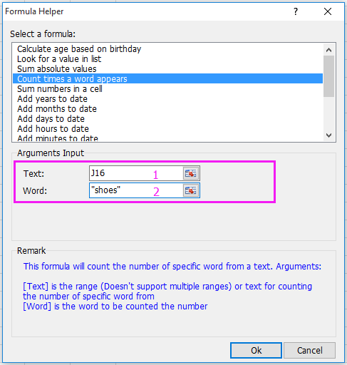 doc count word in a column 11