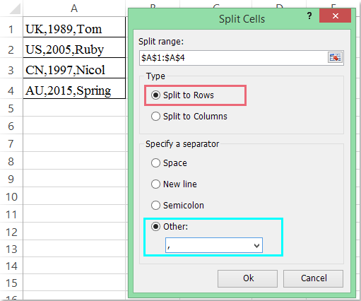 doc convert comma values to list 6