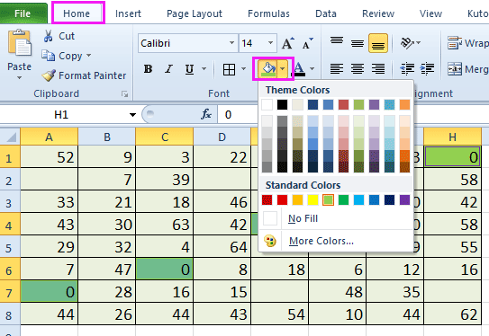 doc count zero nonblank 8