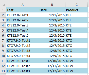 doc auto color alternating row 1