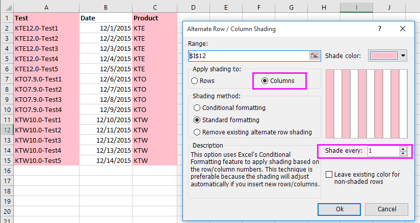 doc auto color alternating row 15