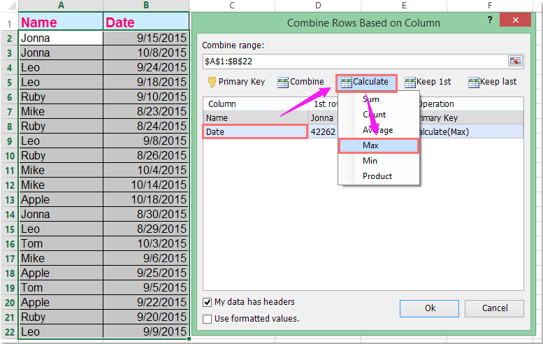 doc remove duplicates keep recent 6