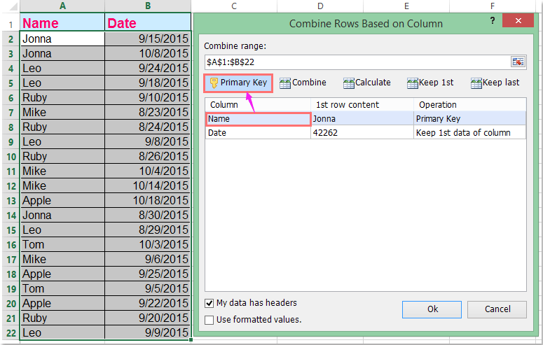 doc remove duplicates keep recent 5