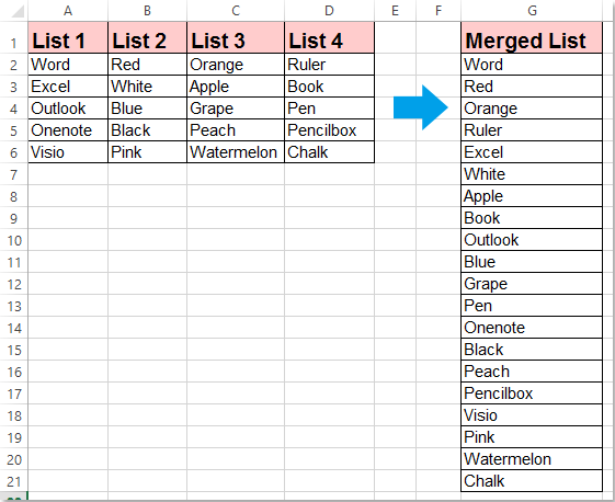 doc combine columns into one 7