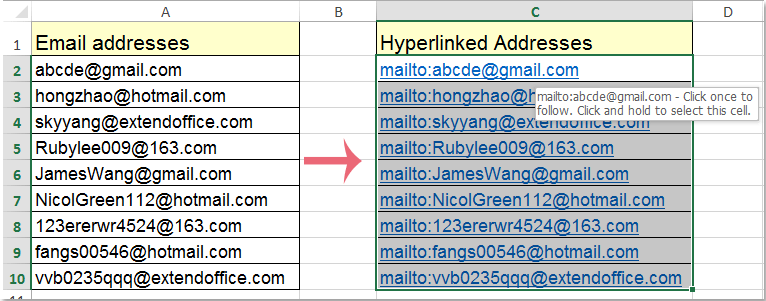 doc convert addresses to hyperlinks 2