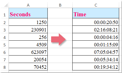 doc convert seconds to time 1