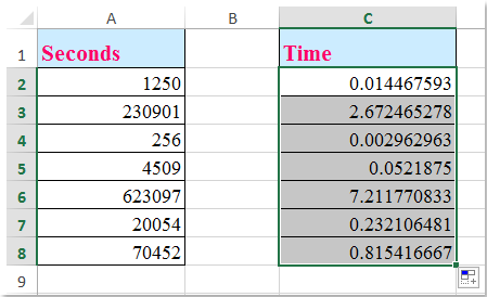 doc convert seconds to time 2